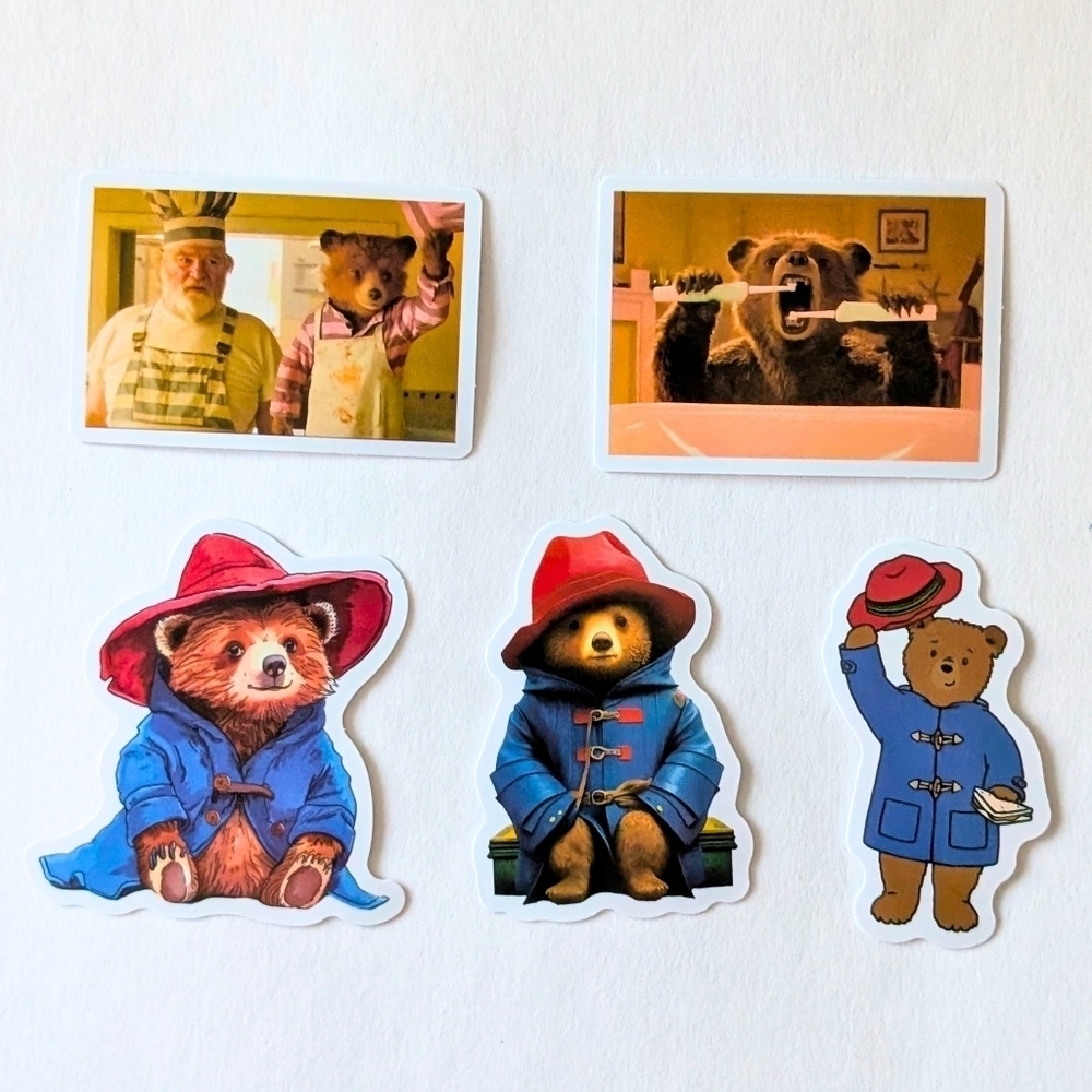 Paddington Bear Stickers - Set Of 5